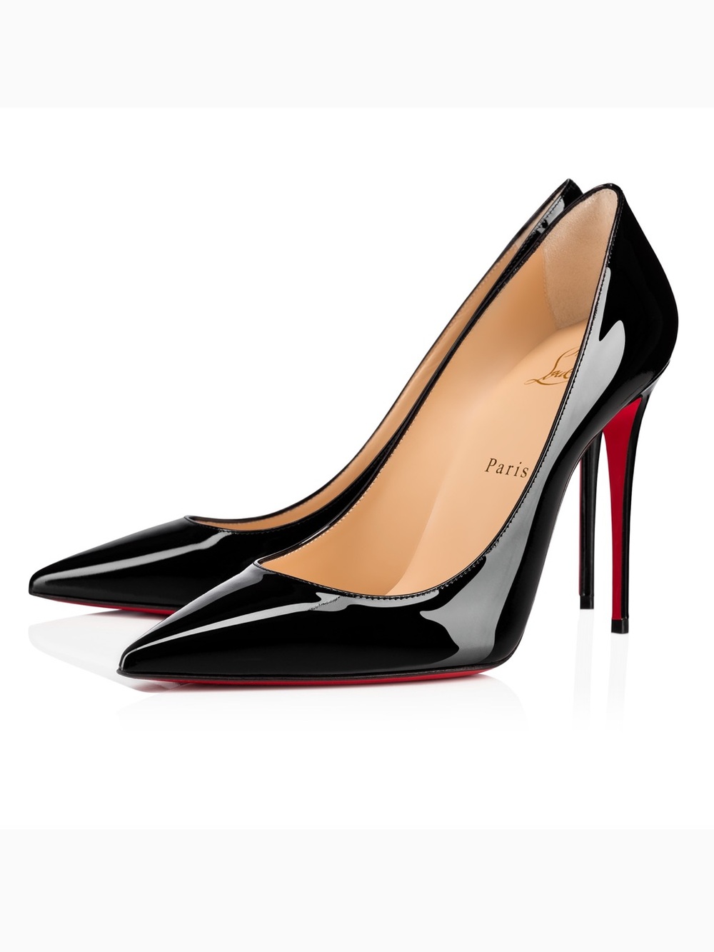 Christian Louboutin Black Patent So Kate 100 Pointed Toe Pumps